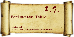 Perlmutter Tekla névjegykártya